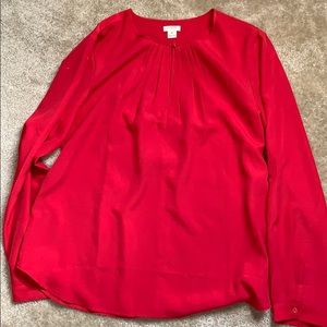 J.Crew red blouse